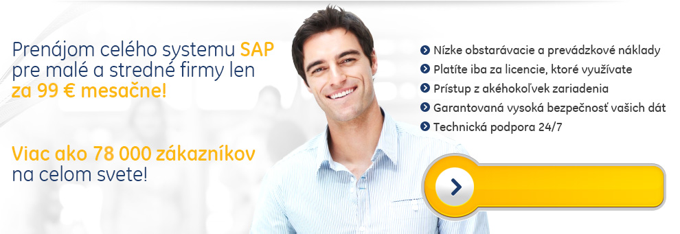 Prenájom celého systemu SAP pre malé a stredné firmy len za 85 Euro mesačne!