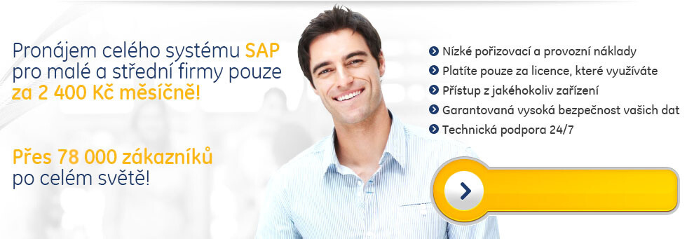 Pronájem celého systému SAP pro malé a střední firmy pouze za 2 400 Kč měsíčně!